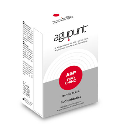 Agujas Acupuntura tipo china con mango de plata - 100 unds - Con y sin TUBO - Varios tamaños