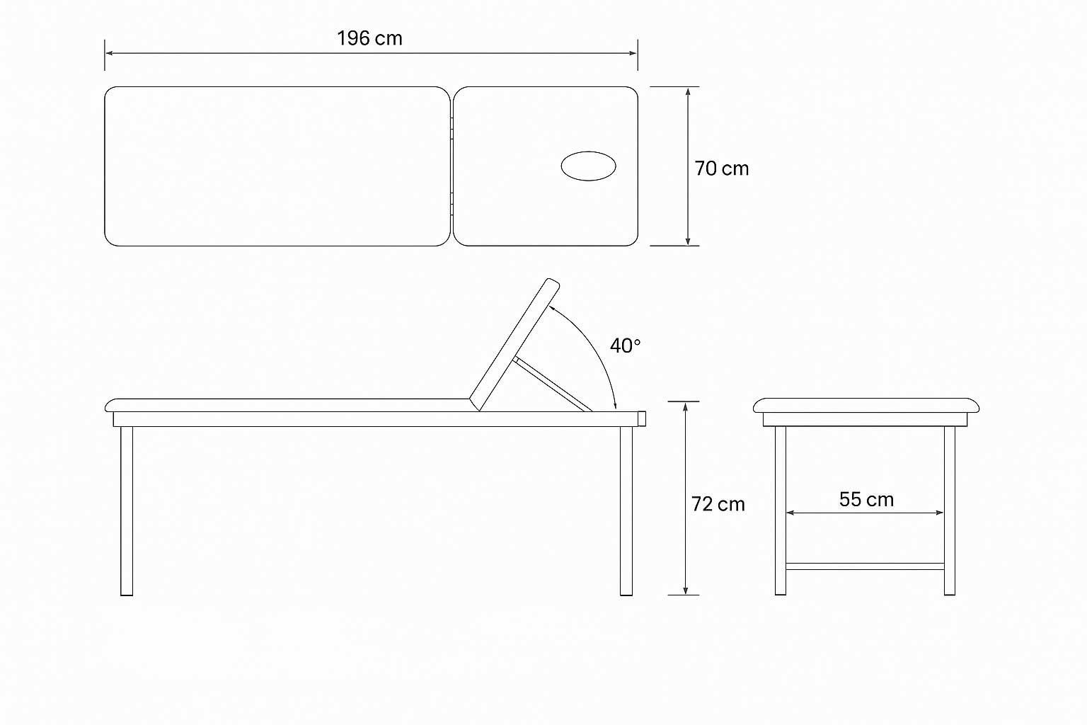 Medidas Camilla Metálica Prim